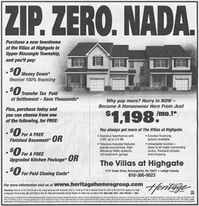 zero zilch nada ad